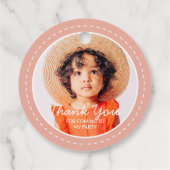 Hartelijk dank voor de komst van de aangepaste fot bedankjes labels (Achterkant)