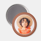 Hartelijk dank voor de komst van de aangepaste fot magneet (Voorkant / Achterkant)