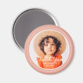 Hartelijk dank voor de komst van de aangepaste fot magneet (Voorkant / Achterkant)