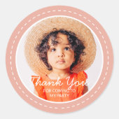 Hartelijk dank voor de komst van de aangepaste fot ronde sticker (Voorkant)