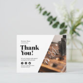 Hartelijk dank voor de korting op de klantenservic aankondigingskaart (Staand voorkant)