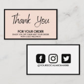 Hartelijk dank voor de korting op het moderne Tren Visitekaartje (Voorkant / Achterkant)