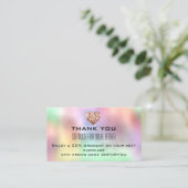 Hartelijk dank voor de Korting op het poshmark-ins Visitekaartje (Staand voorkant)