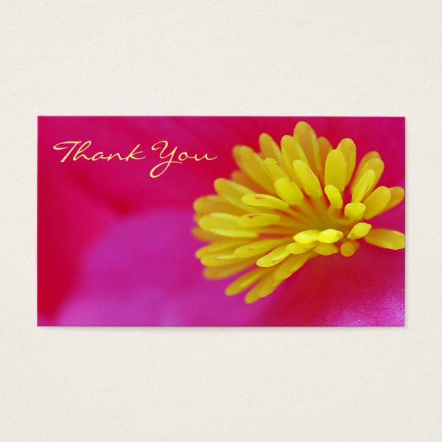 Hartelijk dank voor de lagere macro visitekaartje (Voorkant)