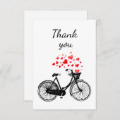 Hartelijk dank voor de liefdesharten bedankkaart (Voorkant / Achterkant)