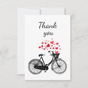 Hartelijk dank voor de liefdesharten bedankkaart