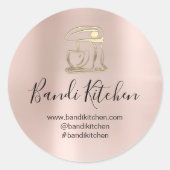 Hartelijk dank voor de Logo Kitchen die bakkerijpr Ronde Sticker (Voorkant)