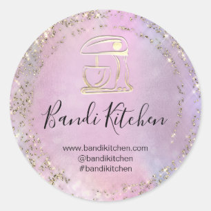 Hartelijk dank voor de Logo Kitchen die Chef Baker Ronde Sticker