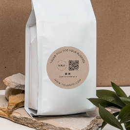 Hartelijk dank voor de Logo QR Code Social Media v Ronde Sticker