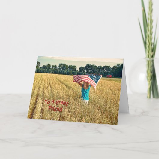 Hartelijk dank voor de militaire vriend bedankkaart (Voorkant)