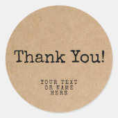 Hartelijk dank voor de minimalistische ambachtelij ronde sticker (Voorkant)