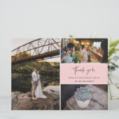 Hartelijk dank voor de multi-foto collage bruiloft (Staand voorkant)