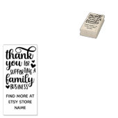 Hartelijk dank voor de ondersteuning van familiebe rubberstempel (Gestempeld)