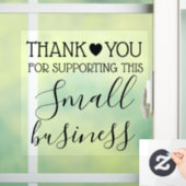 Hartelijk dank voor de ondersteuning van kleine be raamsticker (Huis)