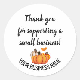 Hartelijk dank voor de ondersteuning van kleine be ronde sticker