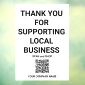 Hartelijk dank voor de ondersteuning van lokale be raamsticker (Vel 3)