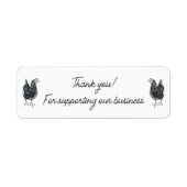 Hartelijk dank voor de ondersteuning van onze bedr etiket (Voorkant)