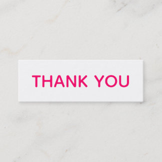 Hartelijk dank voor de opgerolde witte breedtegraa mini visitekaartje