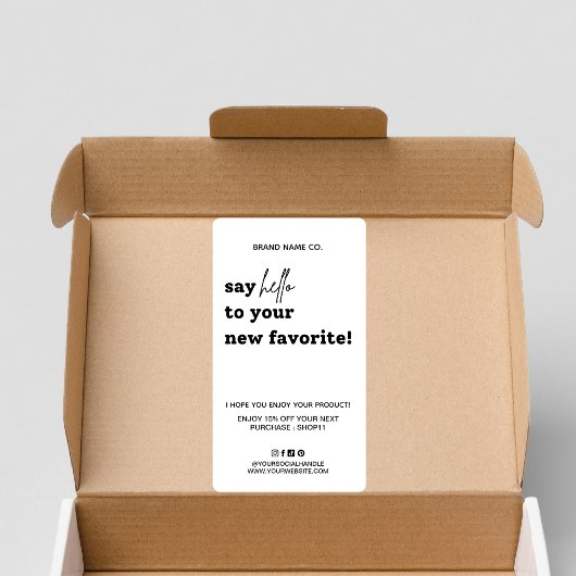 Hartelijk dank voor de orde Modern | Zeg Hallo op Etiket