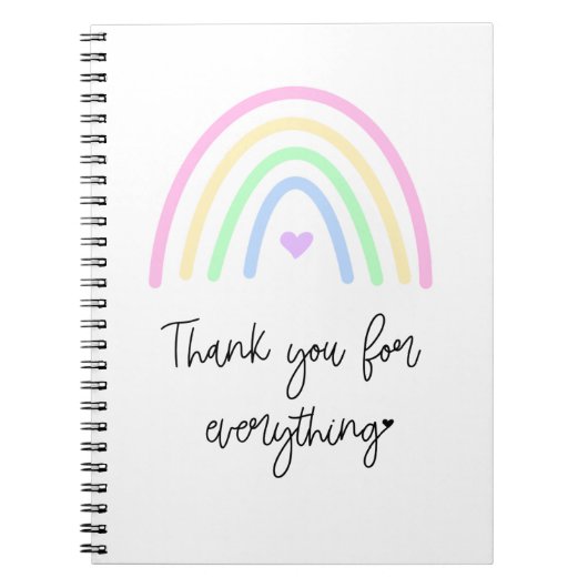 Hartelijk dank voor de regenbooglaptop notitieboek (Voorkant)