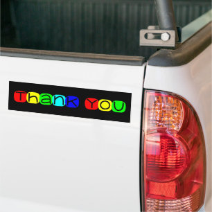 Hartelijk dank voor de regenboogtekst bumpersticker
