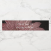 Hartelijk dank voor de roze bezoekersgroep waterfles etiket (Enkel label)