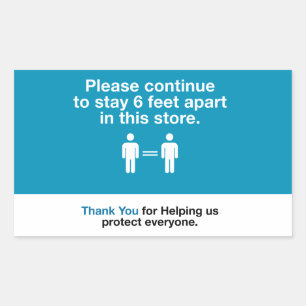 Hartelijk dank voor de sociale vervorming rechthoekige sticker