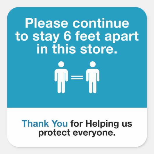 Hartelijk dank voor de sociale vervorming vierkante sticker (Voorkant)