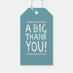 Hartelijk dank voor de trendy typografische label cadeaulabel