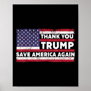 Hartelijk dank voor de Trump Save America Support  Poster