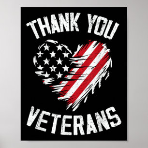 Hartelijk dank voor de veteranen Patriotic America Poster