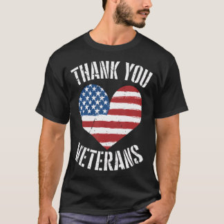 Hartelijk dank voor de veteranen Patriotic America T-shirt