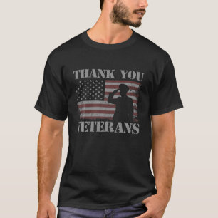 Hartelijk dank voor de Veteranendag Amerikaanse vl T-shirt