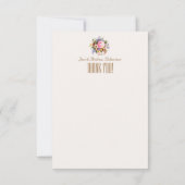 Hartelijk dank voor de Victoriaans Tea Party Bedankkaart (Achterkant)