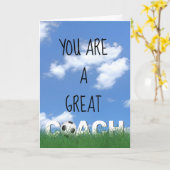 Hartelijk dank voor de Voetbal coach Kaart (Gele Bloem)