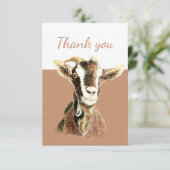 Hartelijk dank voor de Waterverf Geitendierkunst Bedankkaart (Staand voorkant)