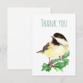 Hartelijk dank voor de Waterverf Natuur van Chicka Bedankkaart (Voorkant / Achterkant)