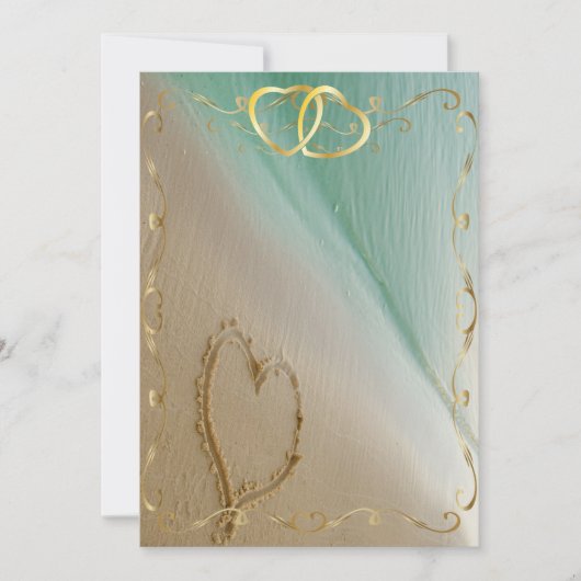 Hartelijk dank voor de zand-uitnodiging4 kaart (Voorkant)