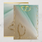 Hartelijk dank voor de zand-uitnodiging4 kaart (Voorkant / Achterkant)