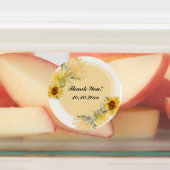 Hartelijk dank voor de zonnebloemlabels labels (Aangebracht)