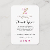 Hartelijk dank voor de zwarte & goudbakkerij informatiekaartje (Voorkant)