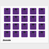 Hartelijk dank voor de zwarte gradatie Cap #1-2 St Vierkante Sticker (Vel)
