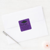 Hartelijk dank voor de zwarte gradatie Cap #1-2 St Vierkante Sticker (Envelop)