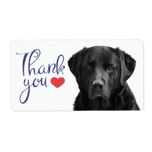 Hartelijk dank voor de zwarte labrador Retriever D Etiket