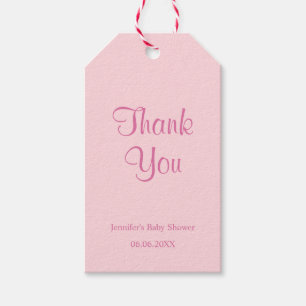 Hartelijk dank voor de zwarte roze eenvoudige Sjab Cadeaulabel