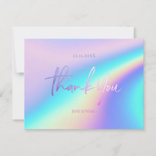 Hartelijk dank voor Faux Folie Holographic Briefka Briefkaart