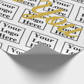 Hartelijk dank voor Faux Gold Script Uw Logo hier  Cadeaupapier (Hoek)