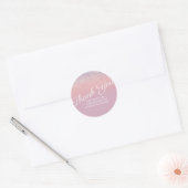 Hartelijk dank voor Faux Pink en Paarse Sparkly Gl Ronde Sticker (Envelop)