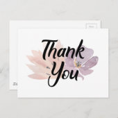 Hartelijk dank voor Floral Briefkaart (Voorkant / Achterkant)