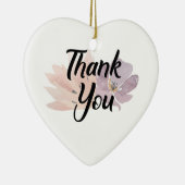 Hartelijk dank voor Floral Keramisch Ornament (Rechts)